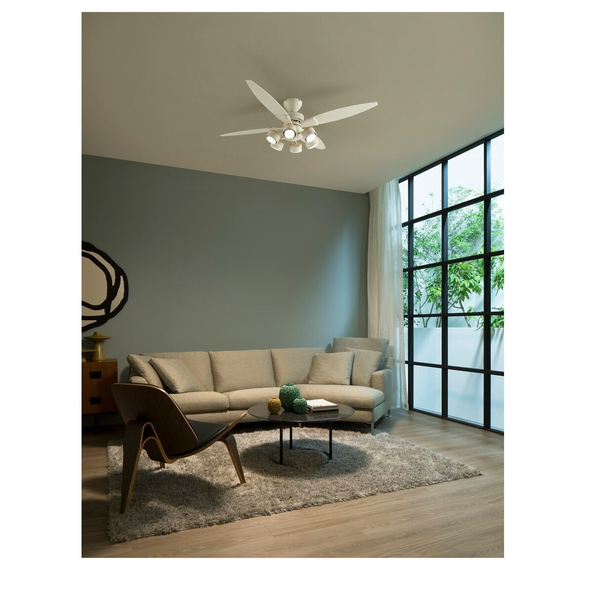 大光電機 LEDシーリングファン ～10畳 4枚羽 / 6灯 ホワイト CSF-690W