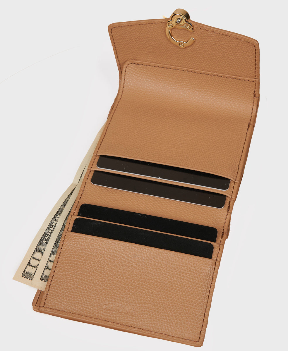 Cafuné カフネ - Double-C Wallet - Camel