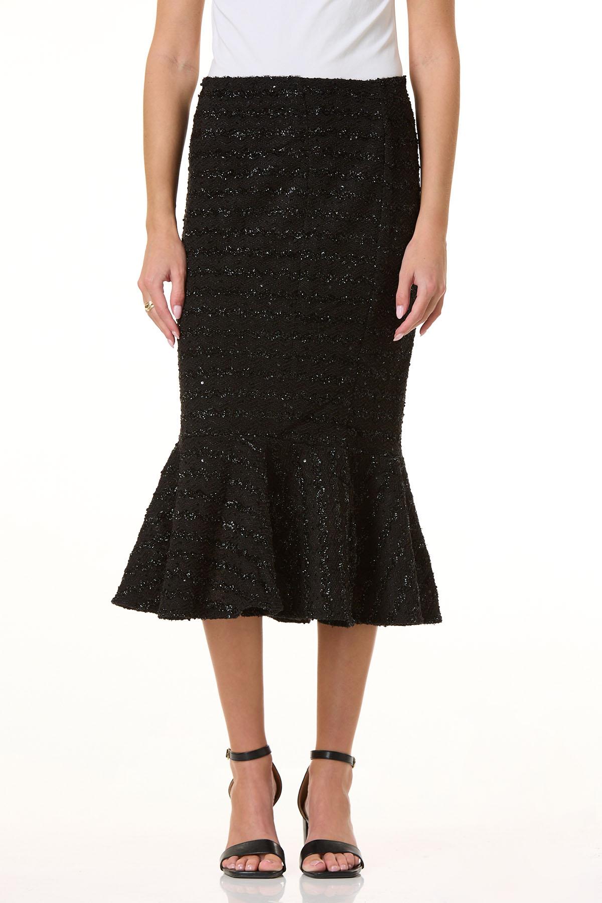 Cato Fashions | Cato Shimmer Tweed Flounced Skirt