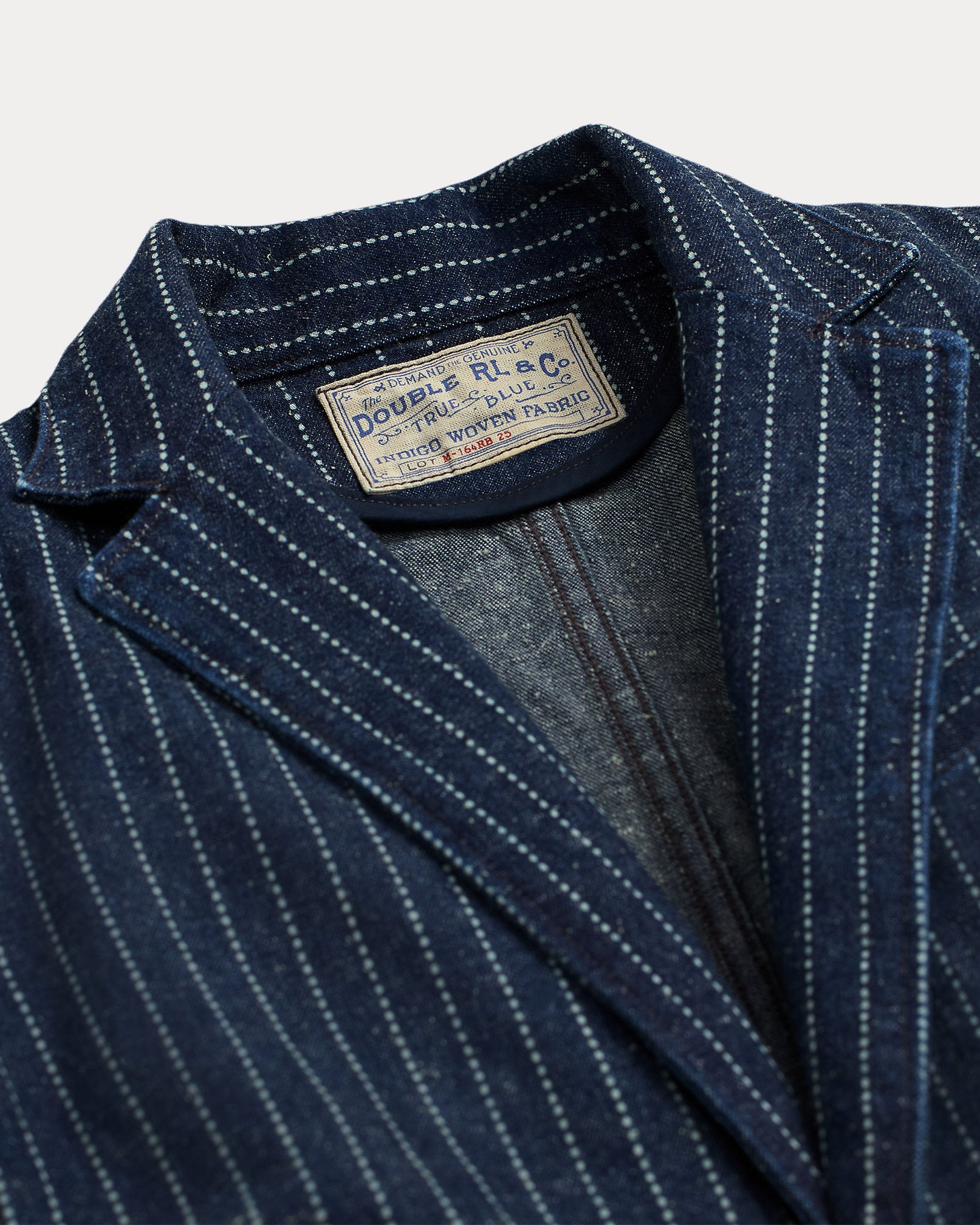 RRL Indigo Dot-Stripe Denim Blazer