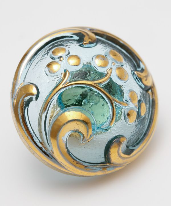 チェコガラスソレピアス（L）(BLUE FLOWER): 『欧州航路』