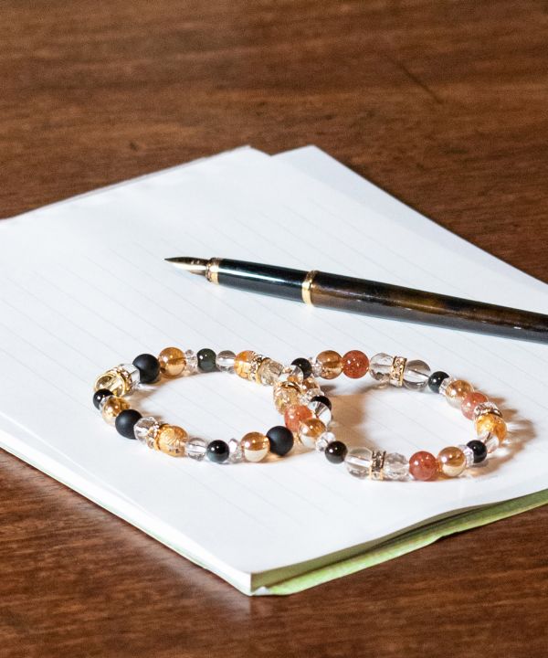 凛然(りんぜん)フロスティブラックオニキス ブレスレット(FROSTY BK