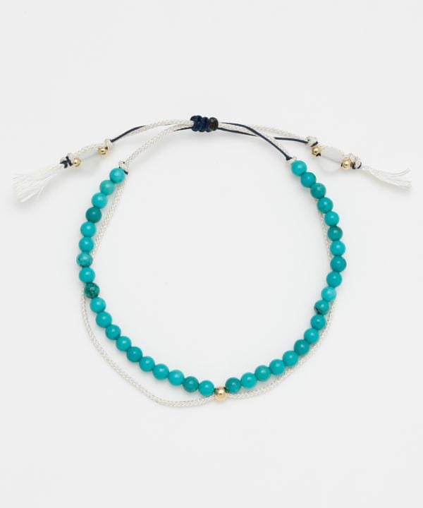 十二月師走】産石絹紐ブレスレット(TURQUOISE): 『岩座(いわくら