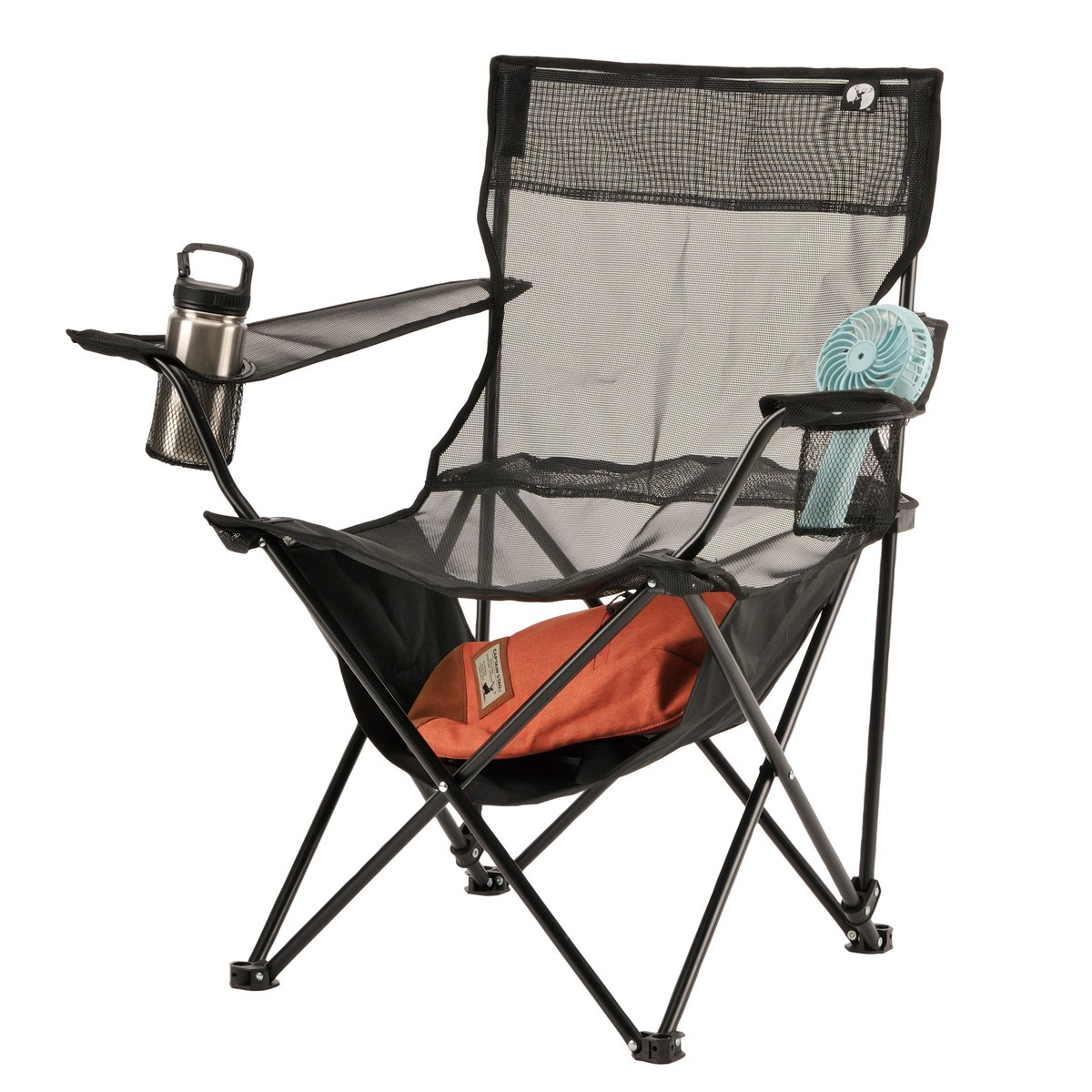 クールメッシュ リラックスラウンジチェア（ブラック） - アウトドア