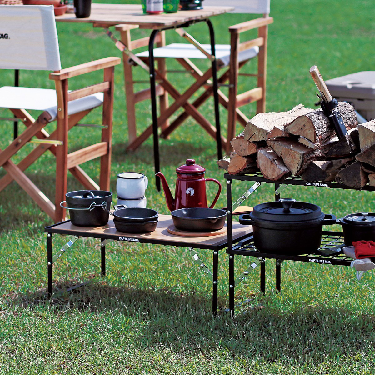 キャプテンスタッグ スタッキングラック用 天板 - アウトドア