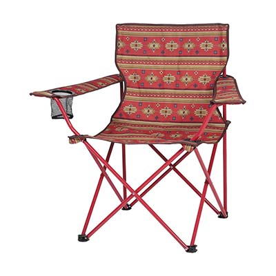 CSネイティブ ラウンジチェア(レッド) - アウトドア・キャンプ用品