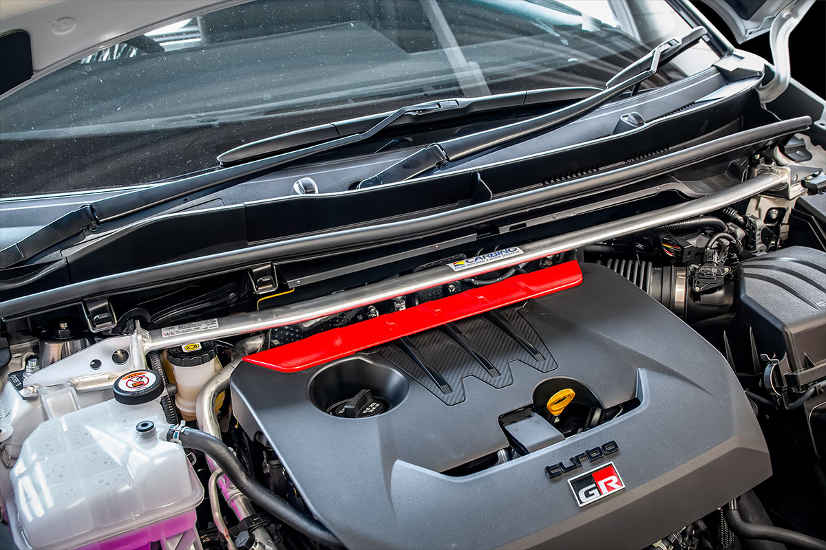 トヨタ GRヤリス GXPA16 ストラットタワーバー/アルミ /フロント