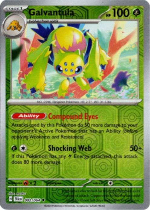 デンチュラ 海外版 英語版 リバホロ Galvantula - 002/064 -【Card