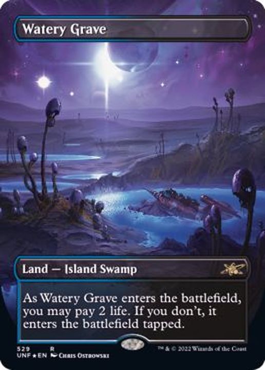 湿った墓⁄Watery Grave MTG 湿った墓 foil 初版 日本語 RAV 初版