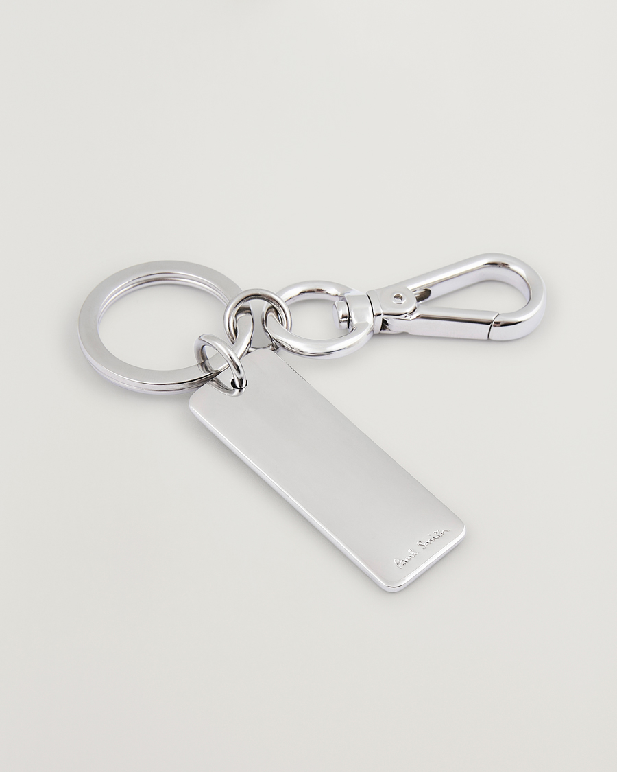 Paul Smith Signature Stripe Keyring Silver at CareOfCarl.com