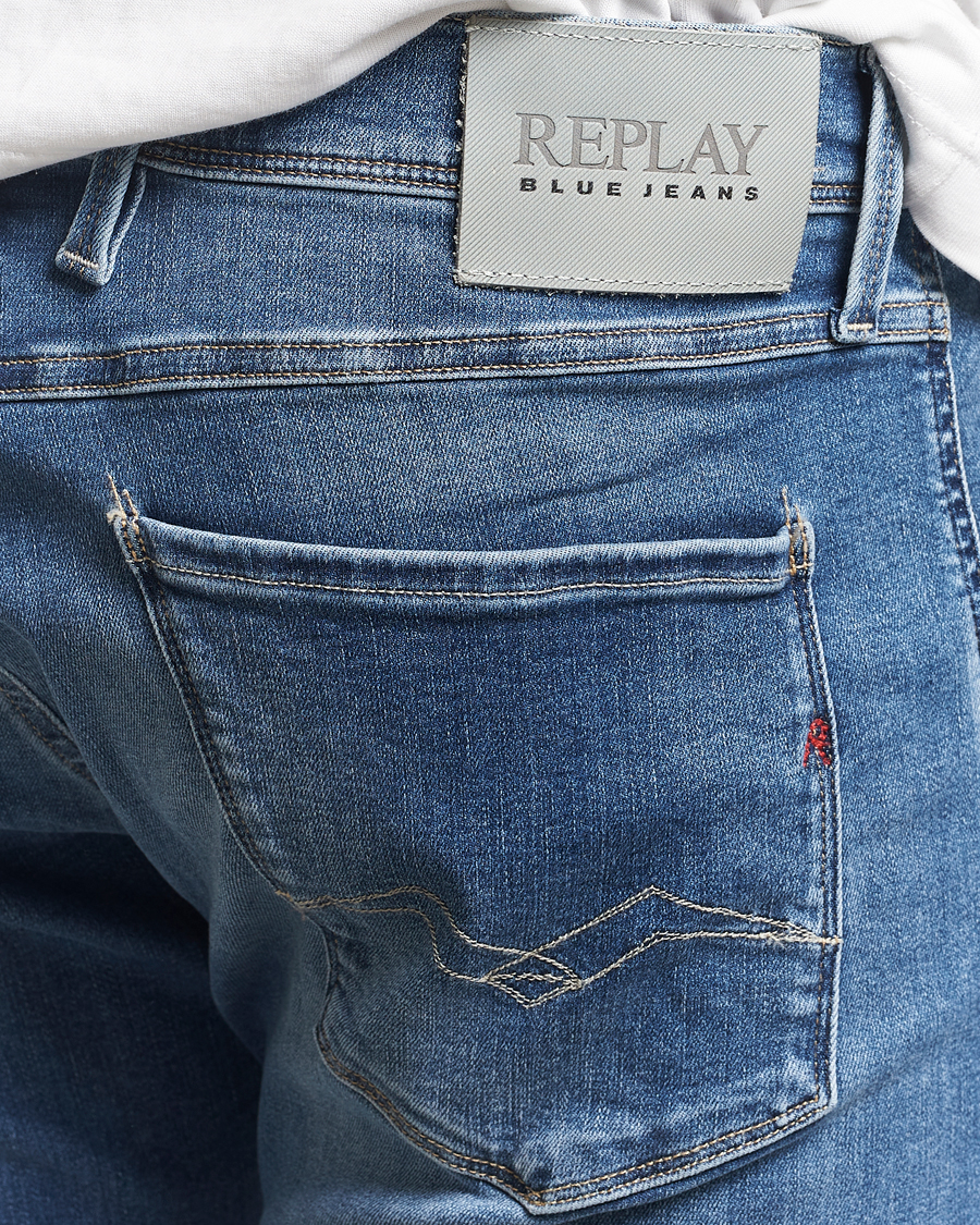Replay Anbass Hyperflex Original Jeans Medium Blue at CareOfCarl.com