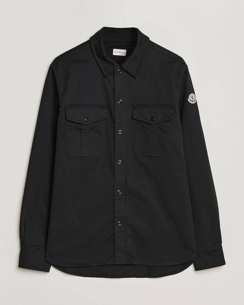 Stone Island Nylon Metal Zip Overshirt Black at CareOfCarl.com