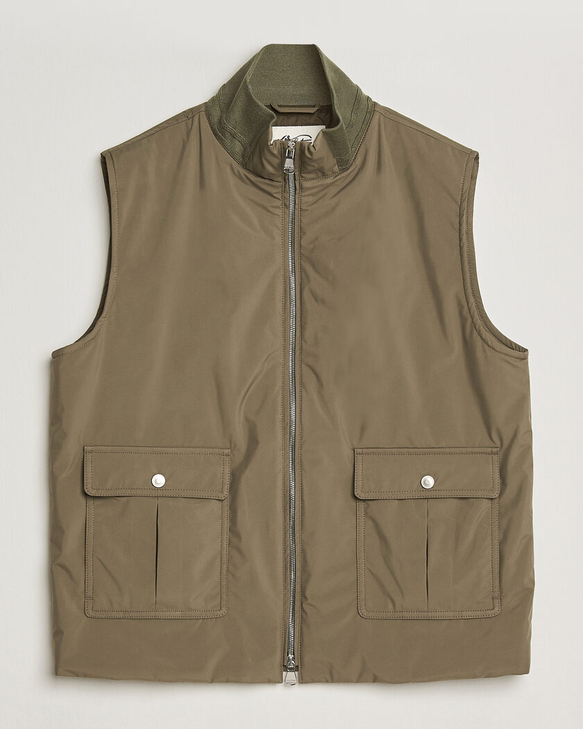 orSlow Cotton Nylon Utility Vest Army Green at CareOfCarl.com