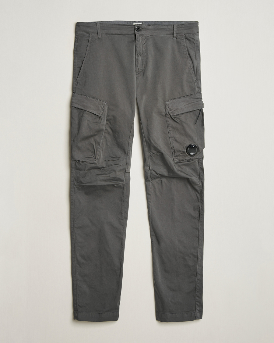 C.P. Company Satin Stretch Cargo Pants Grey at CareOfCarl.com