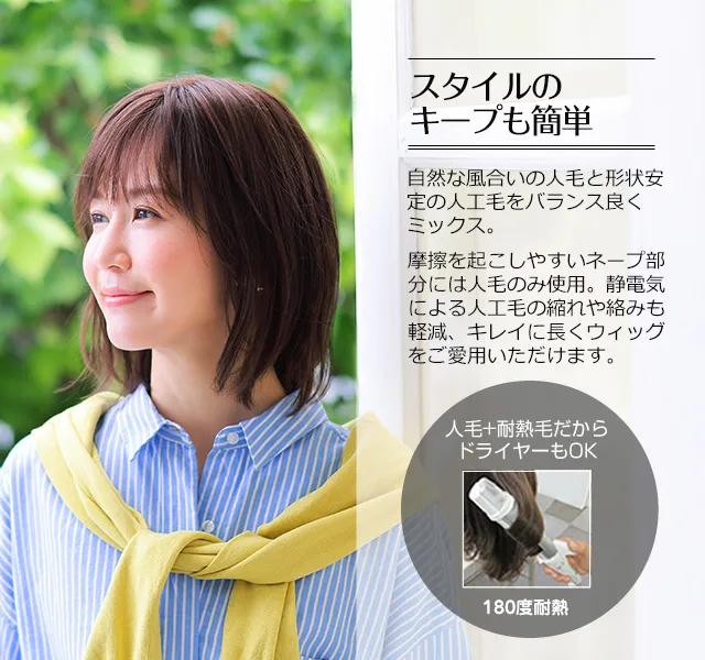 医療用ウィッグストーリー｜ミディアム｜クレールミディ