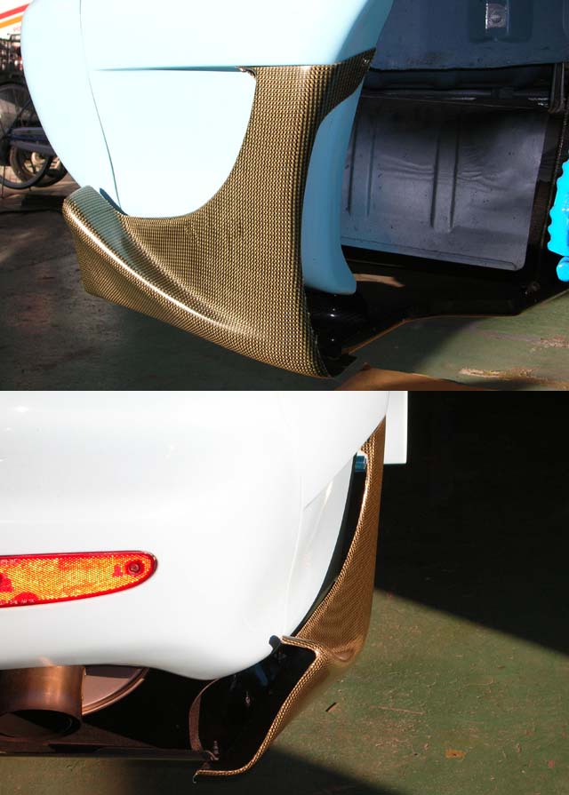 RE雨宮 FD3S RX-7 REAR SUPER CANARD CF For AD-GT KIT D0-02203C-192