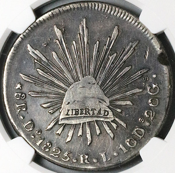 1825-Do NGC VF Mexico 8 Reales Durango Period Mexicana Silver Coin