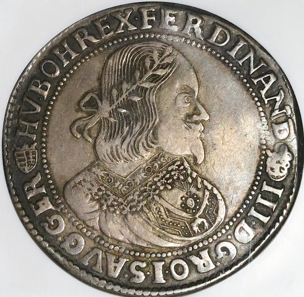 1654-KB NGC XF 40 Hungary Thaler Kremnitz Ferdinand III Taler