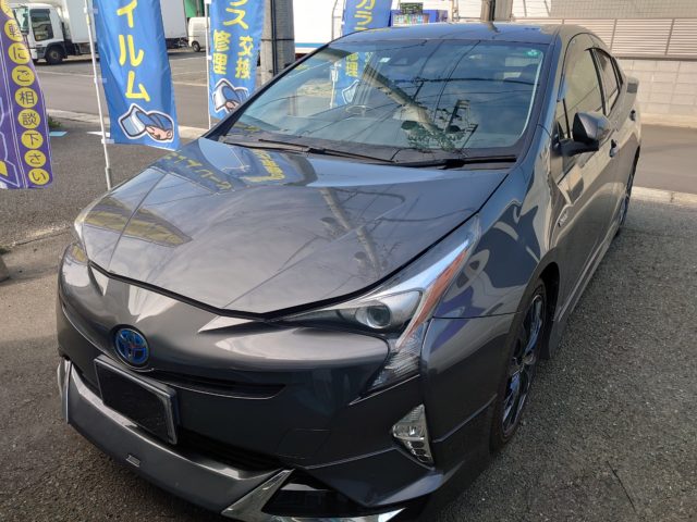 施工事例 - トヨタ・プリウス50（ブレーキアシスト付き）のフロント