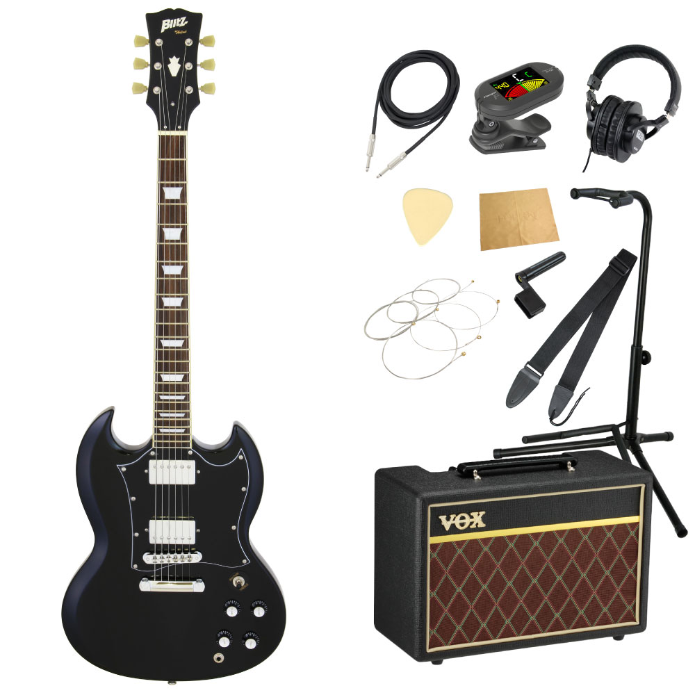 BLITZ by ARIA BSG-STD BK エレキギター VOXアンプ付 入門11点セット