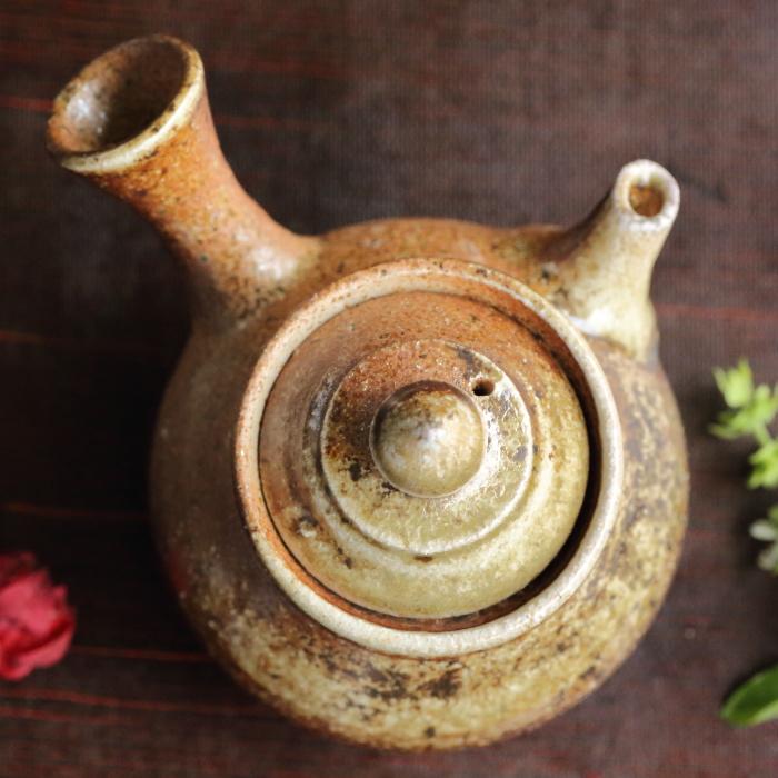 小島憲二 穴窯伊賀急須 満容量200ml 作家もの煎茶器 無釉 日本茶中国茶