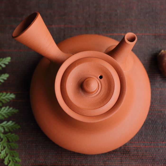 伊藤成二 朱泥急須 満容量170ml 作家もの常滑焼ティーポット 日本茶