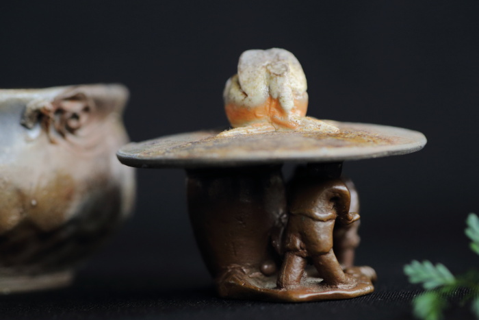 ケンサク 龍 治一作 銅製 置物 ブロンズ 高岡銅器 全長約37cmウ20