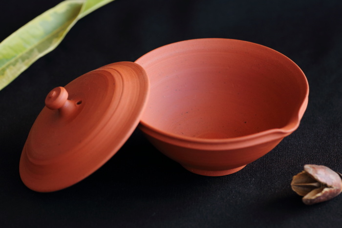 山田想 朱泥絞り出し 満容量80ml 作家もの常滑焼 上煎茶玉露茶中国茶用