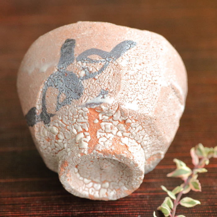 松崎健 益子鐡繪ぐい吞み 益子焼酒器 作家もの盃 桐箱