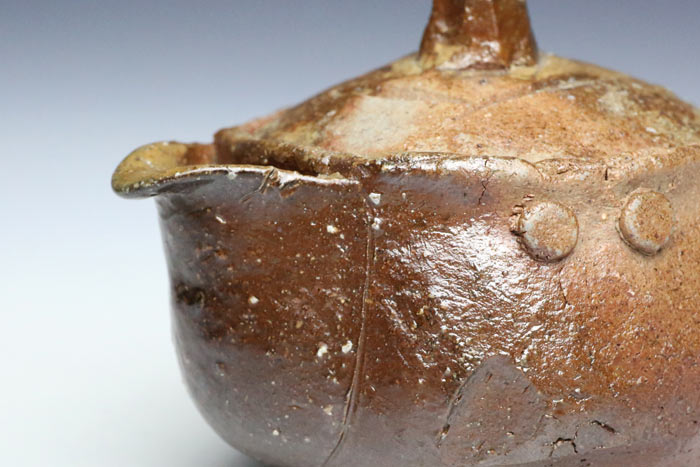 原田拾六 備前宝瓶 満容量160ml 作家もの焼〆急須 薪窯焼成 名匠の茶器