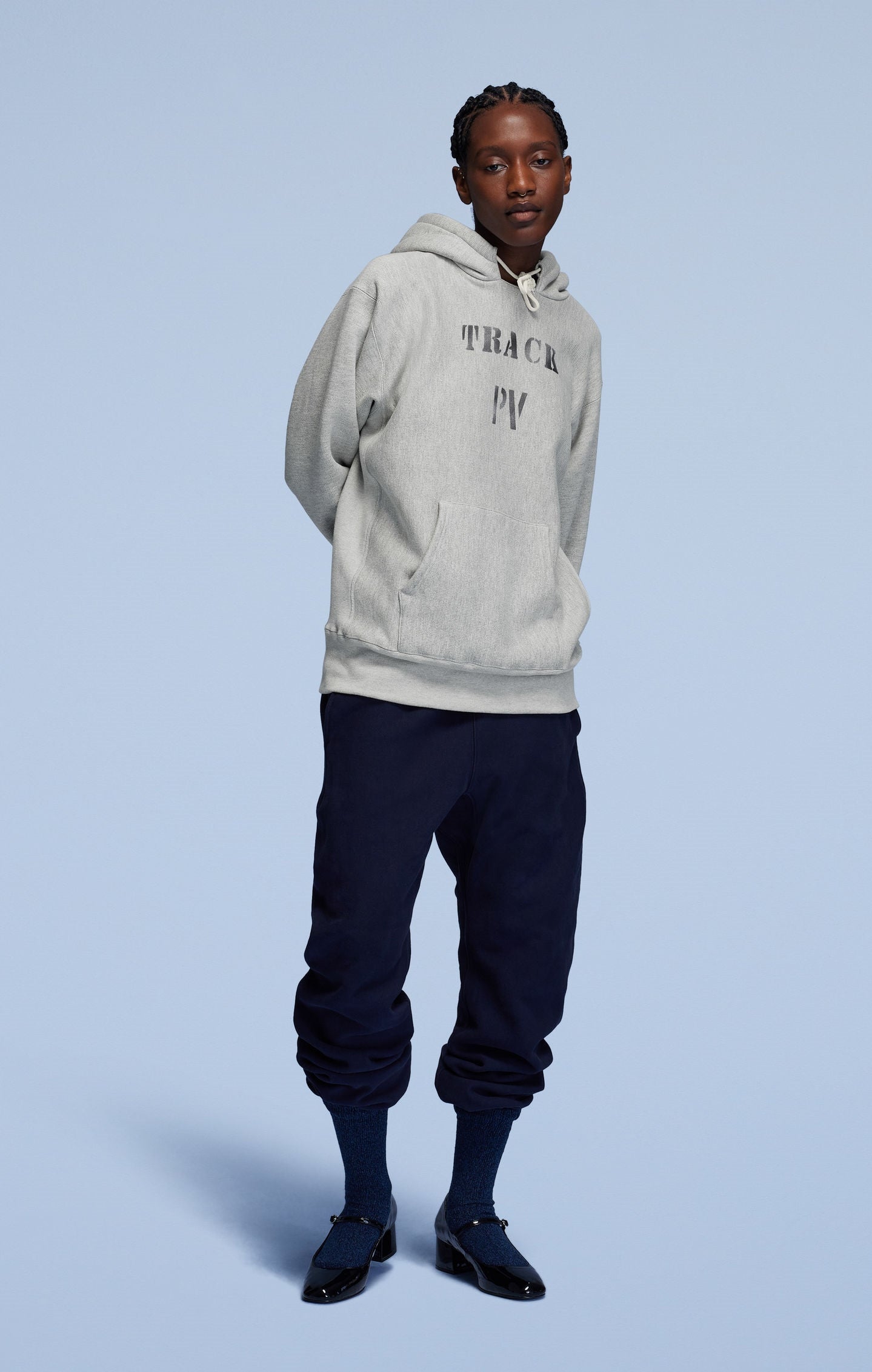 True To Archive Reverse Weave Hoodie Light Grey true to archive