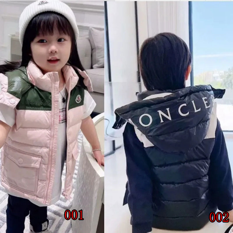 モンクレール 冬ダウンベスト 子供 monclerベスト 厚手 ダウ キッズ
