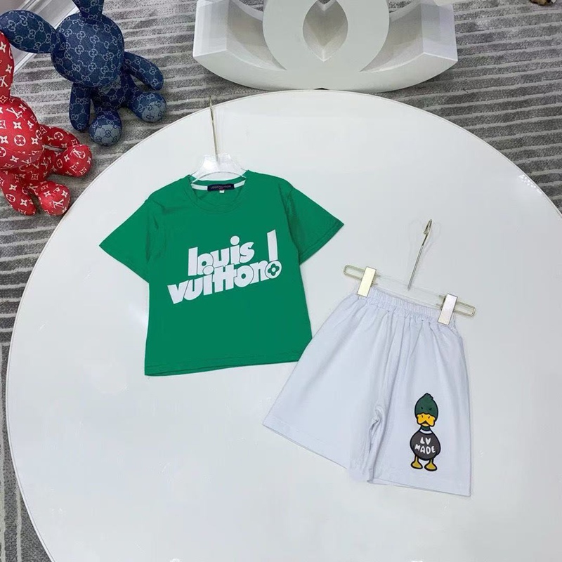 ルイヴィトンキッズ夏ファッションtシャツ2 ピースセット子供服 LV