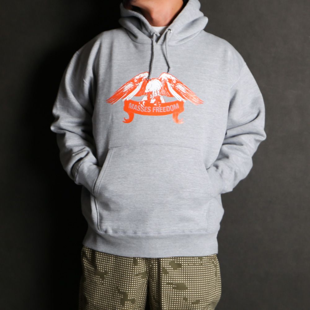 MASSES - SWEAT HOODED FREEDOM WASH - Heather / プルオーバー