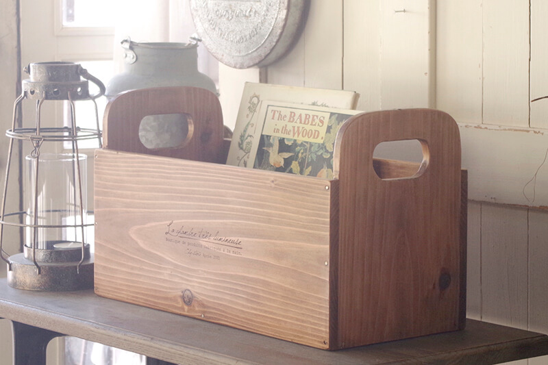 アンティーク風マガジンラック｜ヴィンテージスタイル木製雑貨｜通販