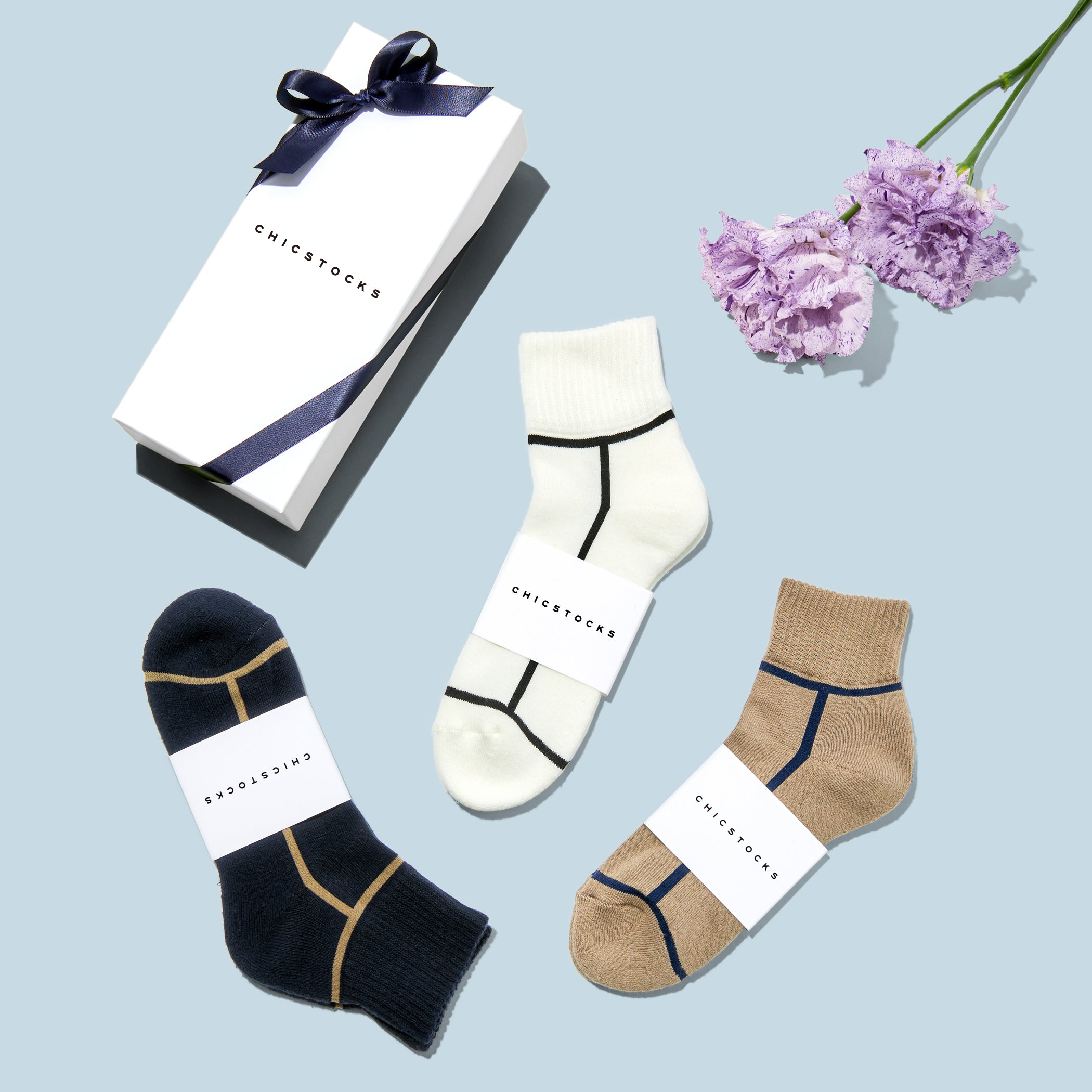 アンクルソックス 3足ギフトボックス(手提げ付き) 全4色 – CHICSTOCKS