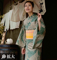 竺仙 絹紅梅 夏着物 薄物 クリーム地 浴衣 竺仙 絹紅梅 夏着物 薄物