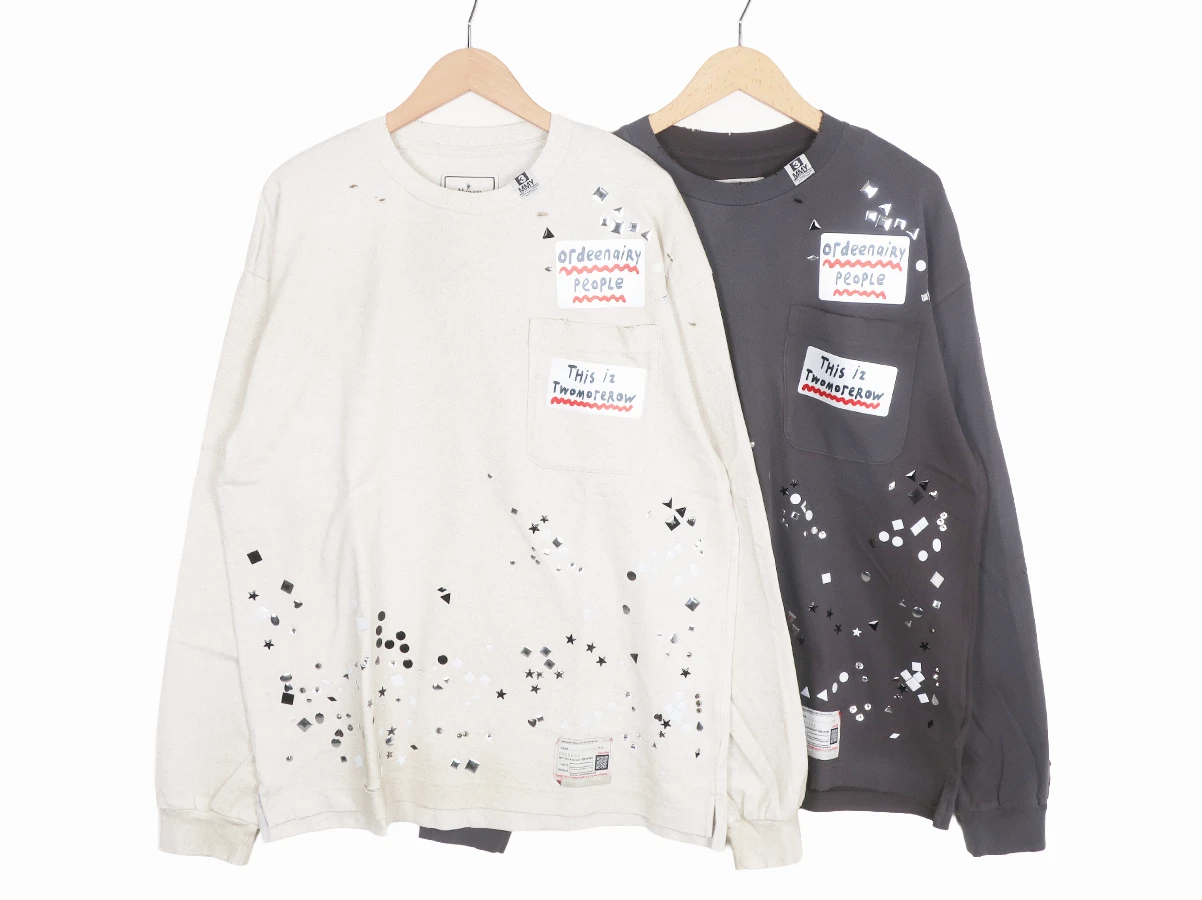 Maison MIHARA YASUHIRO】EMBELLISHED STICKER L/S TEE 長袖Tシャツ