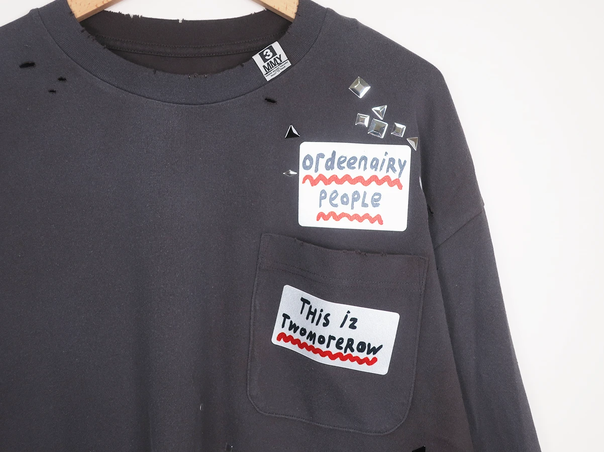 Maison MIHARA YASUHIRO】EMBELLISHED STICKER L/S TEE 長袖Tシャツ