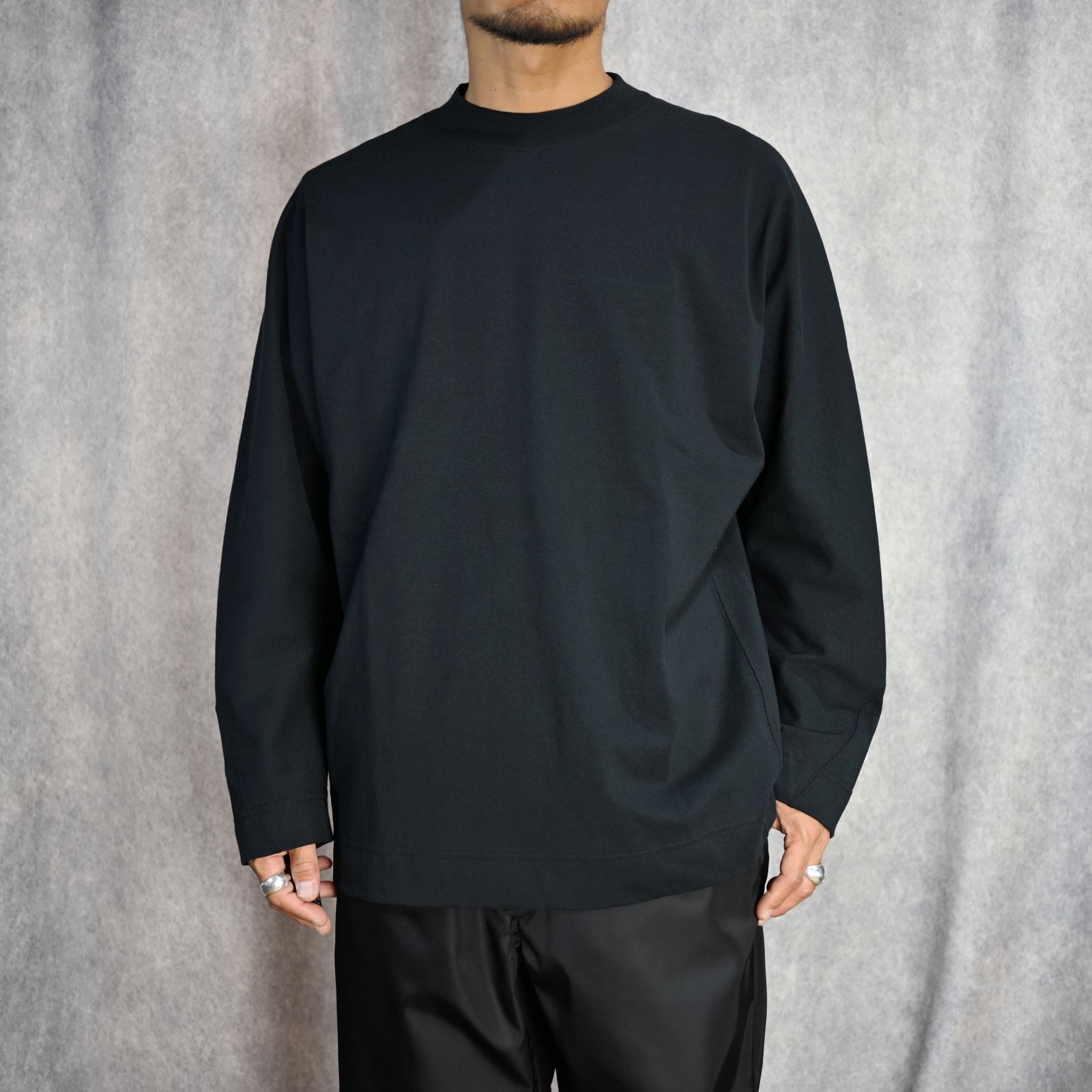 N.HOOLYWOOD - CREWNECK LONGSLEEVE T-SHIRT (BLACK) - チャンピオン