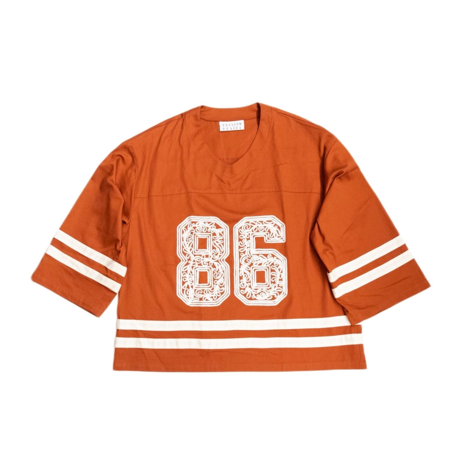 el conductorH - CORD EMBROIDERED HOCKEY SHIRT (MAROON) / コード