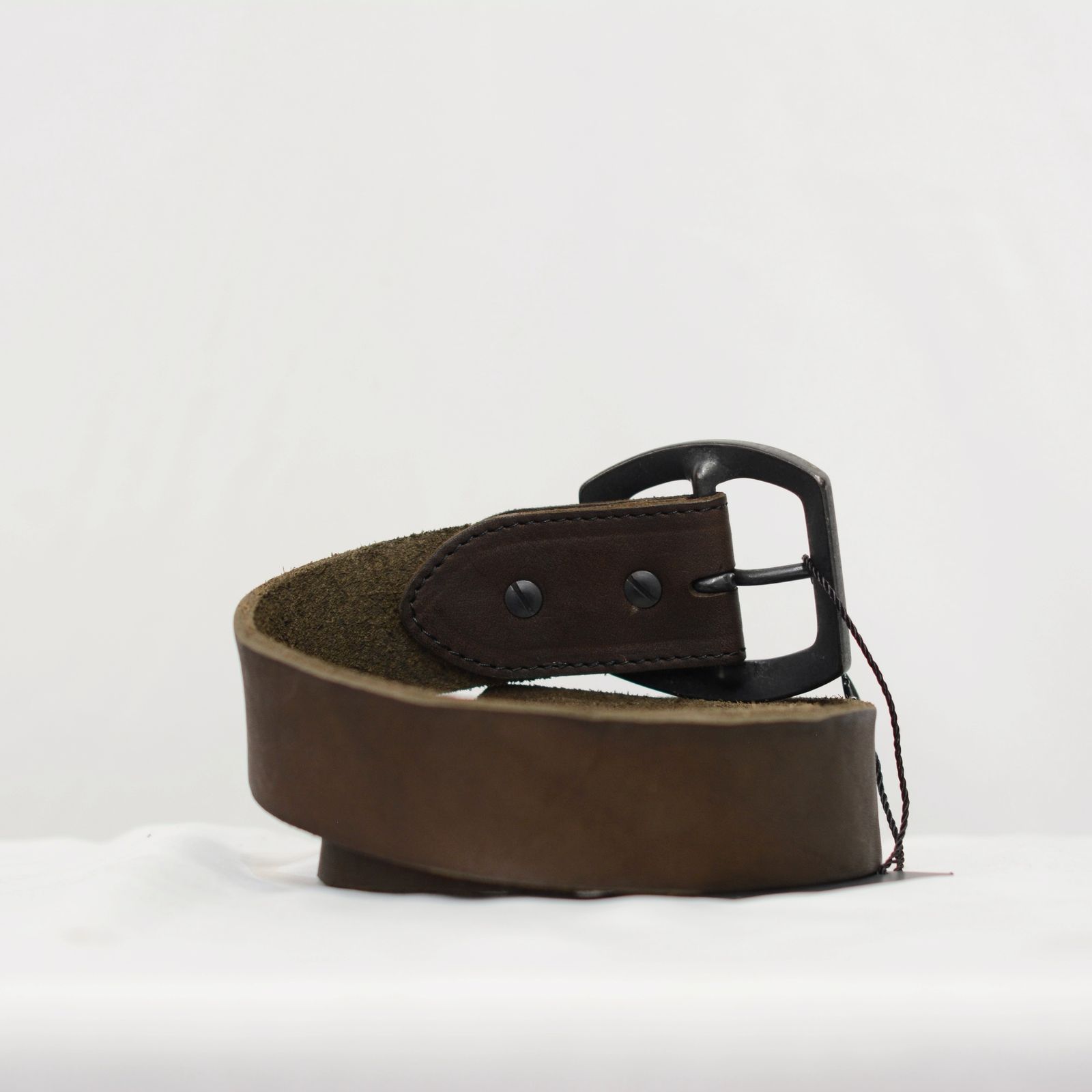 ISAMU KATAYAMA BACKLASH - ダブルショルダーレザー 製品染めベルト