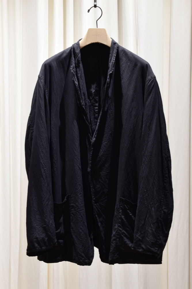 COMOLI (コモリ) シルク製品染 ジャケット [BLACK]