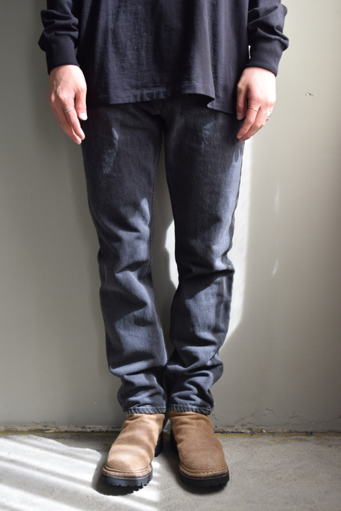 COMOLI (コモリ) デニム 5Pパンツ [FADE BLACK]