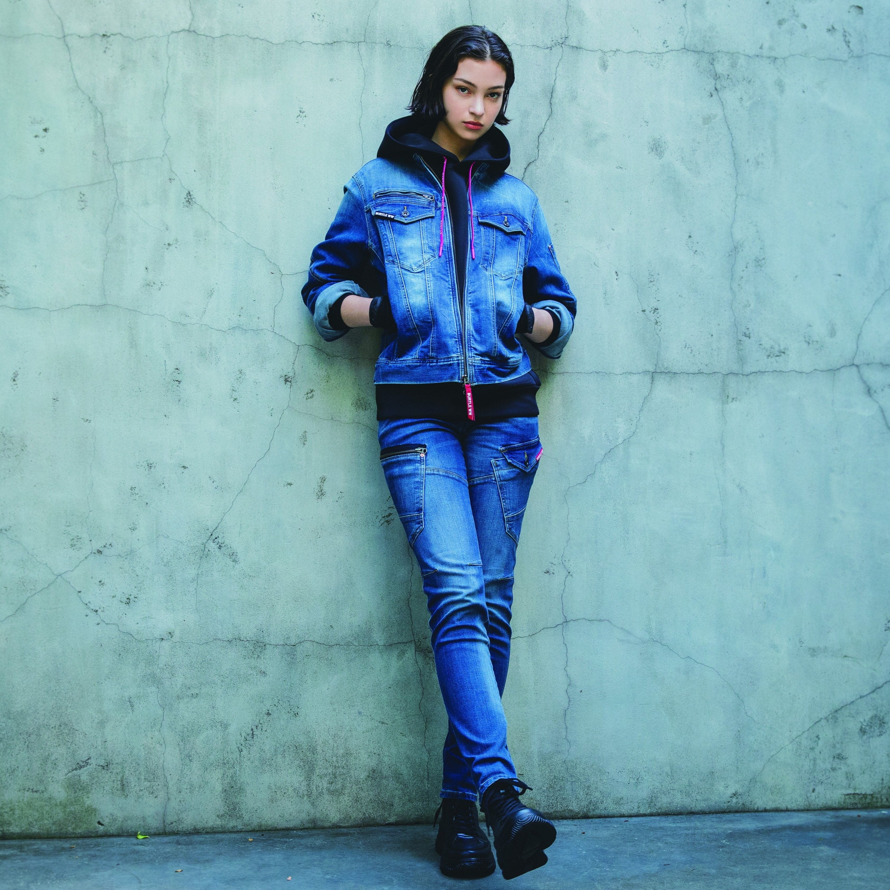 バートル 5001 コーデュラデニム スリム ストレッチ ジャケット 伸長率