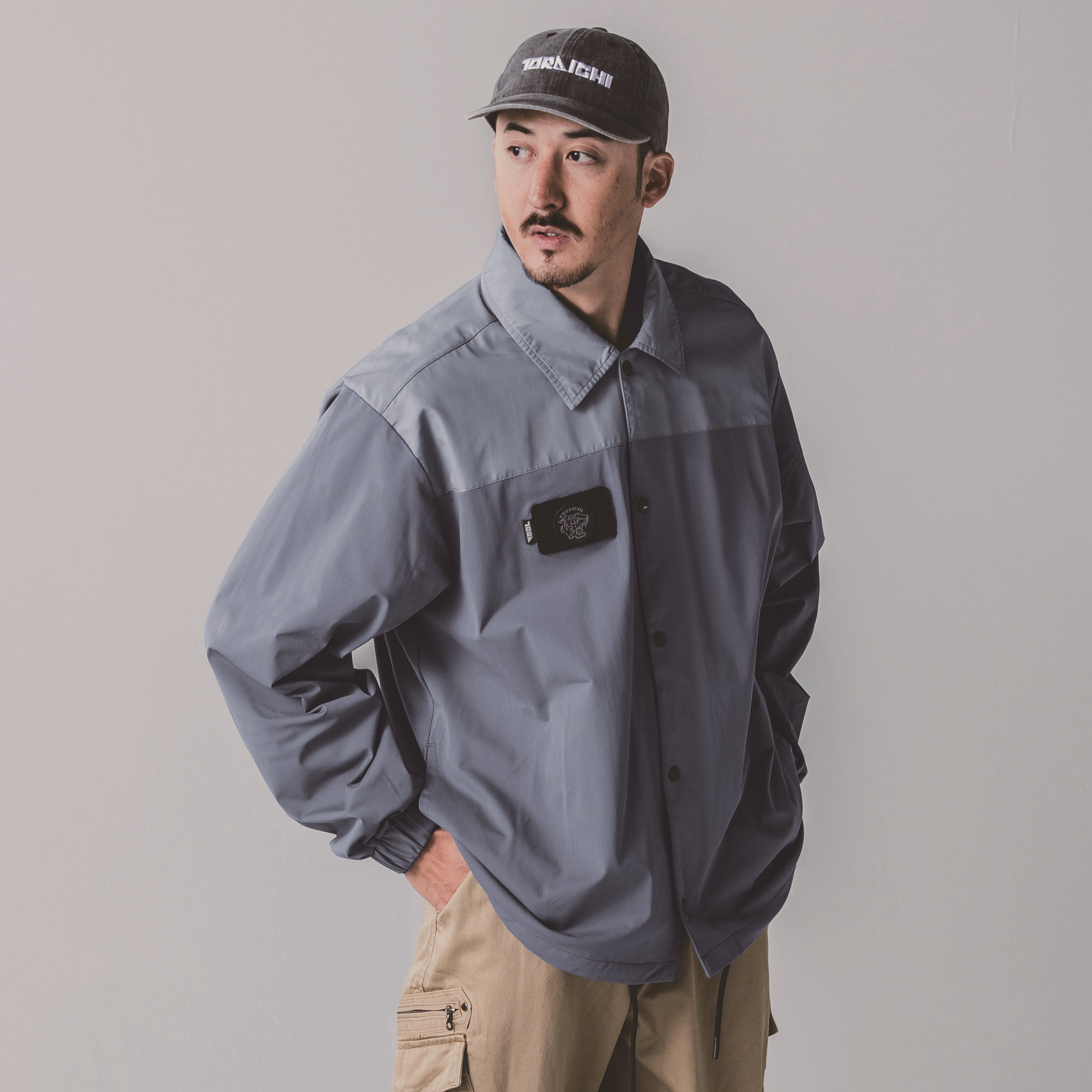 寅壱 5958-124 コーチジャケット SPEEDRY ストレッチ 襟あり ルーズ