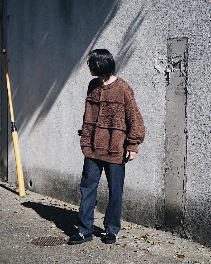 Name.】PATCHWORK KNIT SWEATER | CIENTO BLOG