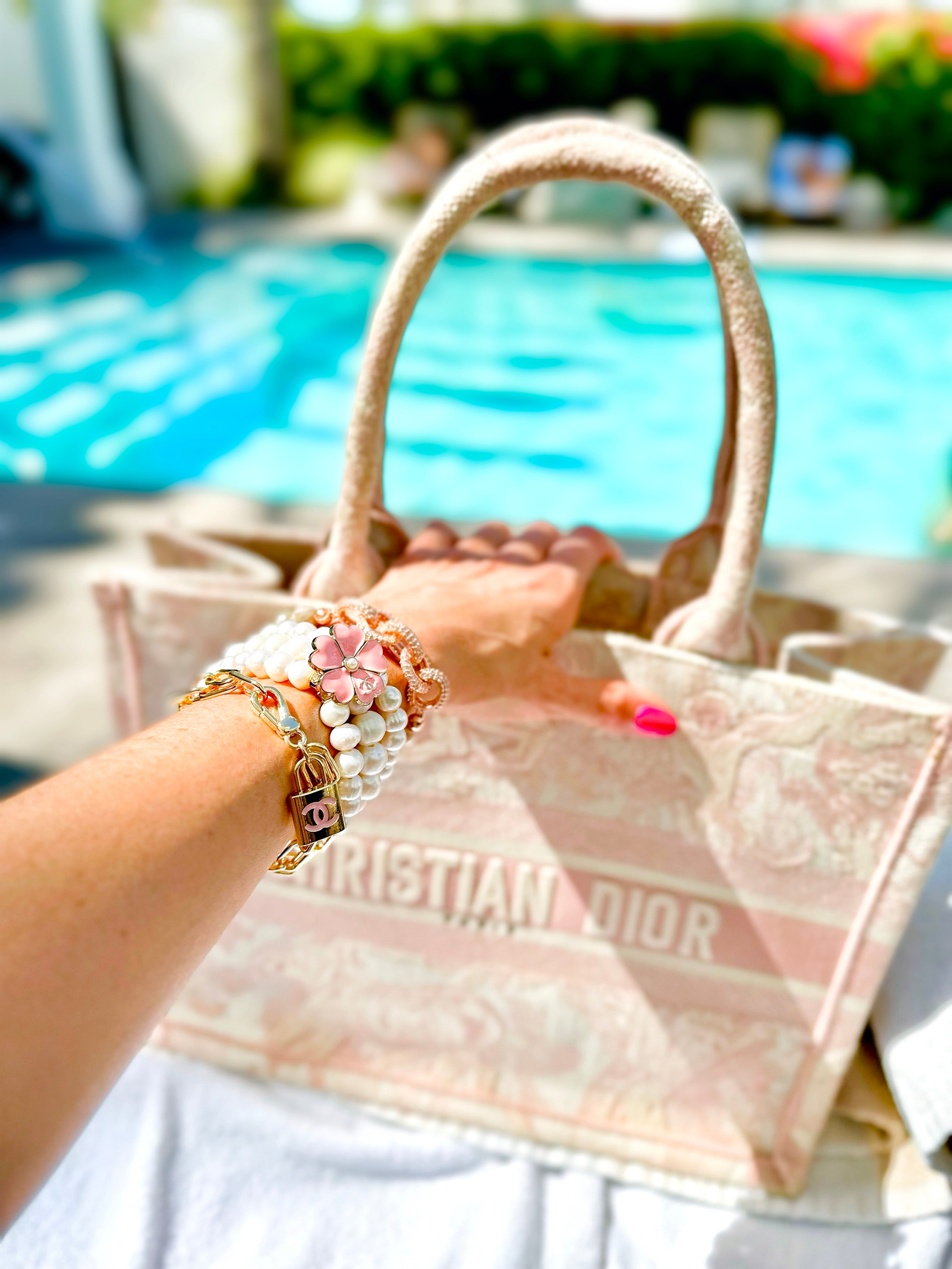 CC Pink Flower Button bracelet – Cimber Designs