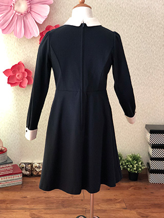 組曲 クラシカルな白襟紺色ワンピース 150/160(サイズ150) / ブランド