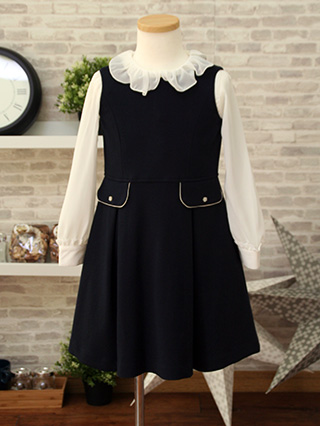 トッカ 紺ワンピースとカーディガンのセットアップ 110 / ブランド